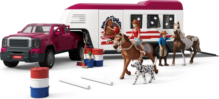 Schleich Horse Club автомобил Lakeside с ремарке за коне