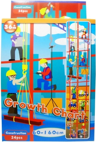 foam puzzle with growth chart – construction site