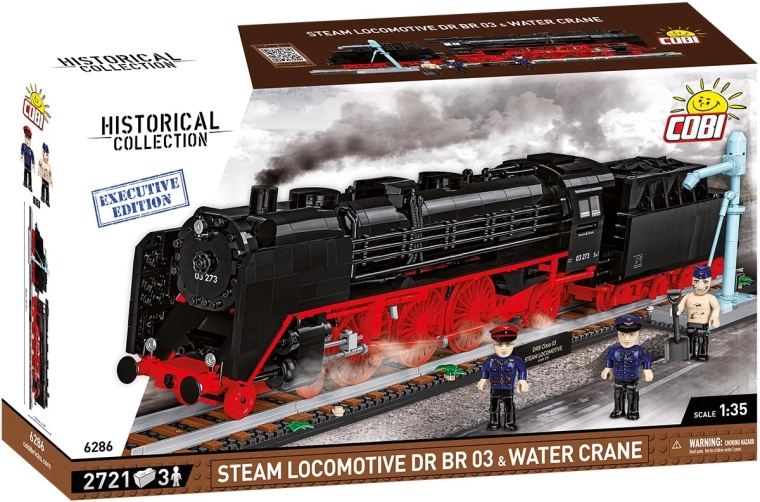 Cobi парен локомотив DR BR 03 с воден кран, Executive Edition, мащаб 1:35