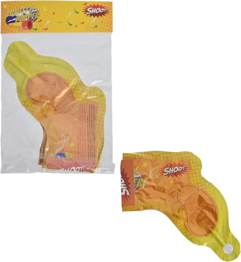 Confetti popper gun with balloon, 3 pcs