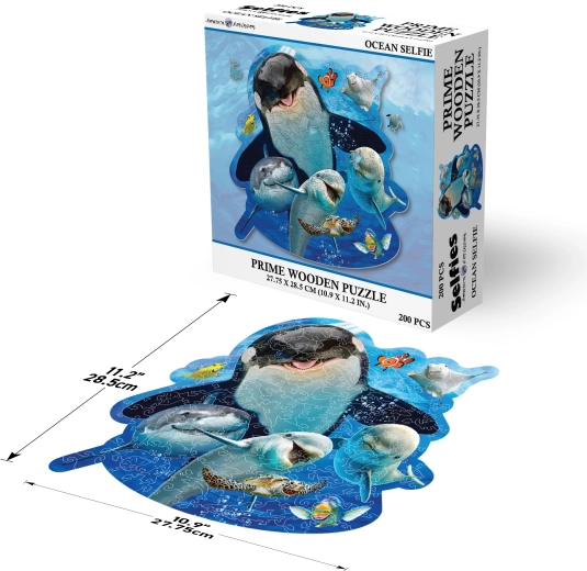 Prime 3D дървен пъзел „Селфи от океана“ – 200 части
