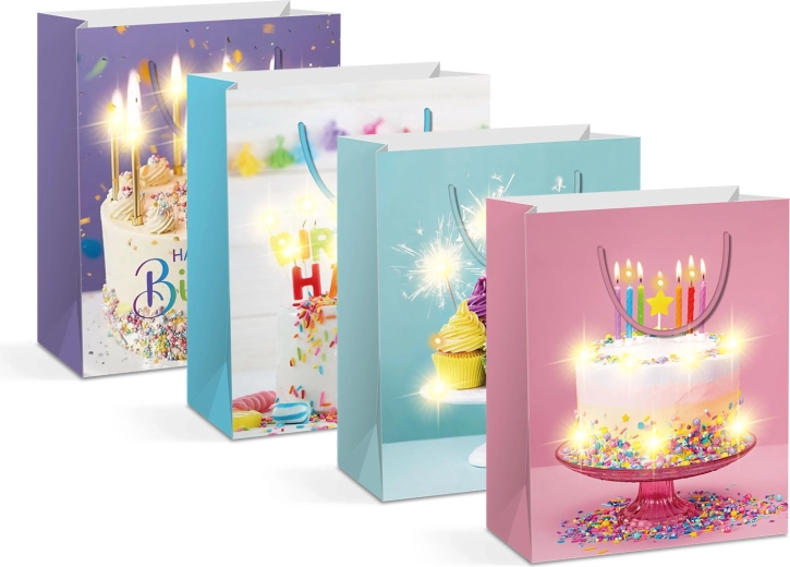 LED gift bag with warm white lighting - 1 piece