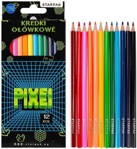 Цветни моливи Game Pixel – 12 цвята
