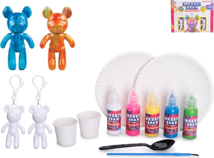 Creative Keychain Set Bear – 2 pcs for Marbling