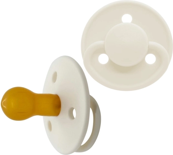 Mininor кръгла залъгалка от латекс Snowberry, 2 бр., 0м+