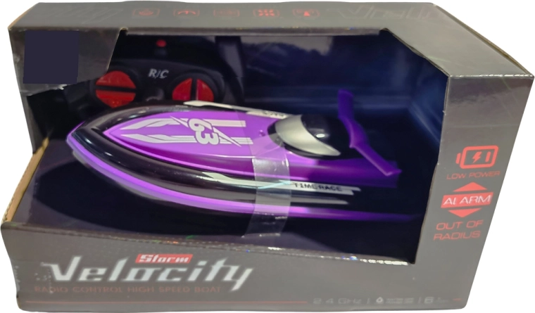 R/C скоростна лодка Velocity 1:16 2,4 GHz пурпурна