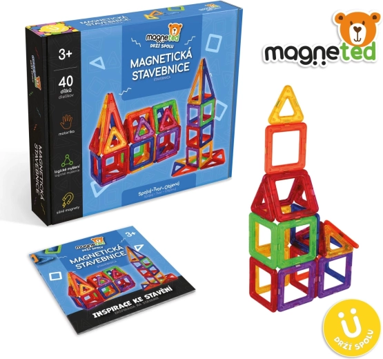 Magneted Magnetic Building Set, 40 Pieces