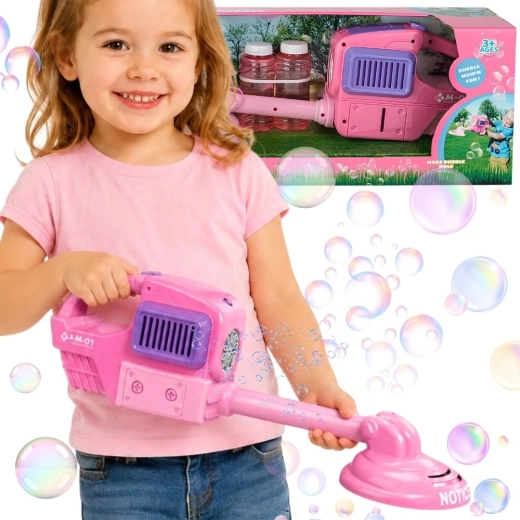 Woopie handheld lawn mower – bubble gun, pink