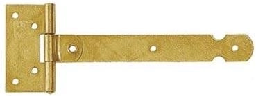 Gate hinge 200 × 30 × 2 mm, yellow zinc-plated steel