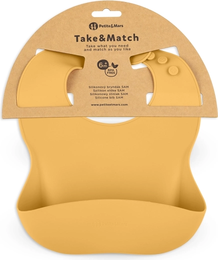 Силиконов лигавник PETITE&MARS Take&Match intense ochre 6m+