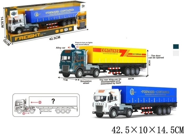 Toy crane truck with light and sound effects
