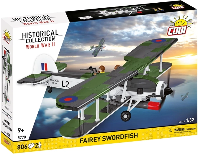 Cobi WWII Fairey Swordfish строителен комплект самолет 1:32 (806 части, 2 фигурки)