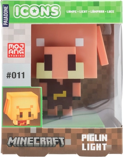 Minecraft Pig Icon Light Night Lamp 11 cm