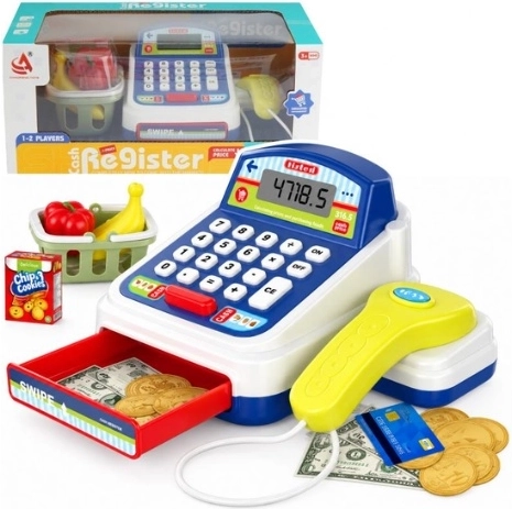 Battery-Powered Children's Cash Register with Accessories