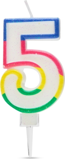 Тортена свещ цифра 5