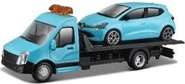 Bburago Street Fire транспортно превозно средство с платформа и Renault Clio 1:43