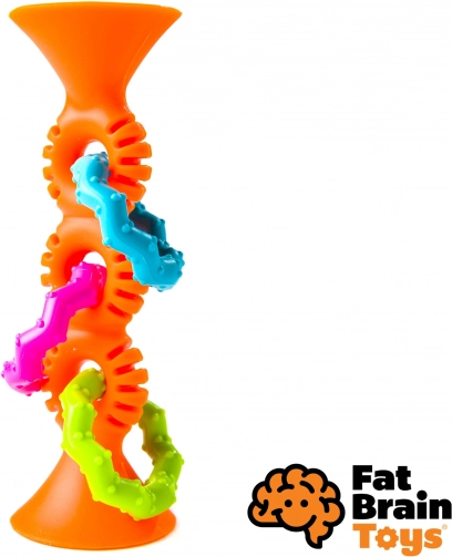 Дрънкалка и гризалка pipSquigz Loops оранжева – Fat Brain