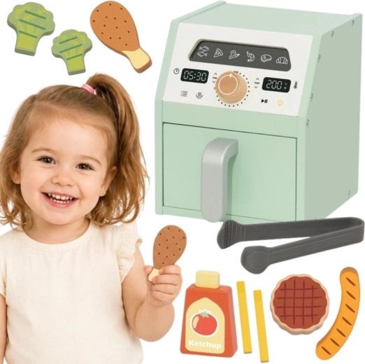 Wooden hot air fryer TOOKY TOY for children