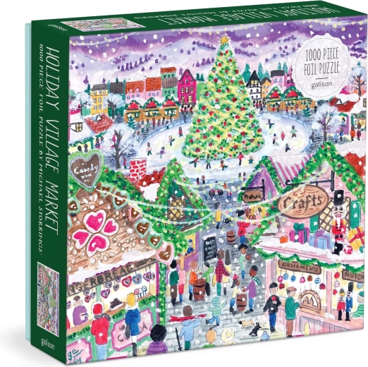 Galison Metallic Advent Markets Puzzle, 1,000 Pieces