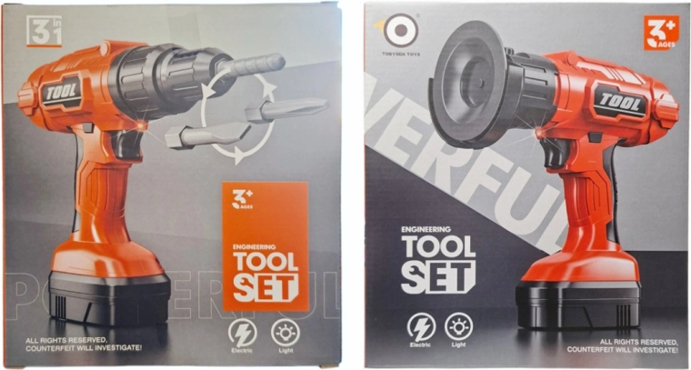 Kids' Electric Drill and Grinder 2-in-1 – Battery-Powered Tool Set
