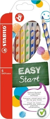 STABILO EASYstart комплект цветни моливи за десничари, 6 бр.