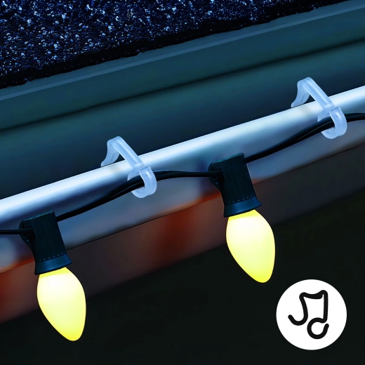 Set of transparent gutter hooks for light decorations, 50 pcs