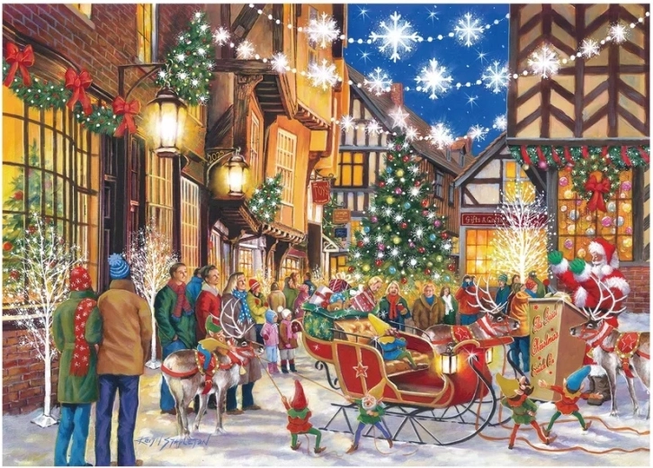 Puzzle Santa Lights Up the Lights, 500 Pieces