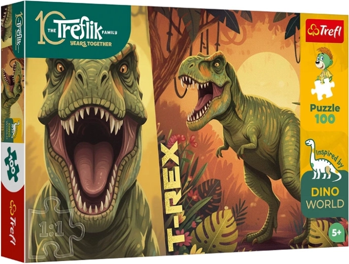 Пъзел Trefl Inspired by Dino World – T-Rex Rodzina Treflików 100 части
