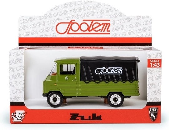 Модел на автомобил Żuk Społem 1:43 зелен с брезент