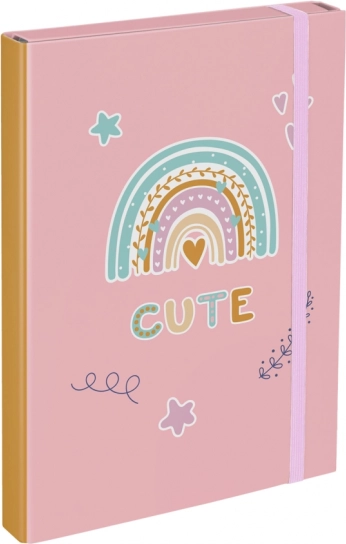 BAAGL папка за училищни тетрадки A4 дъга розова