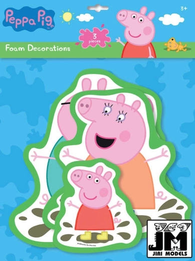 Jiri Models пенови стикери за стена Peppa Pig - 1 опаковка