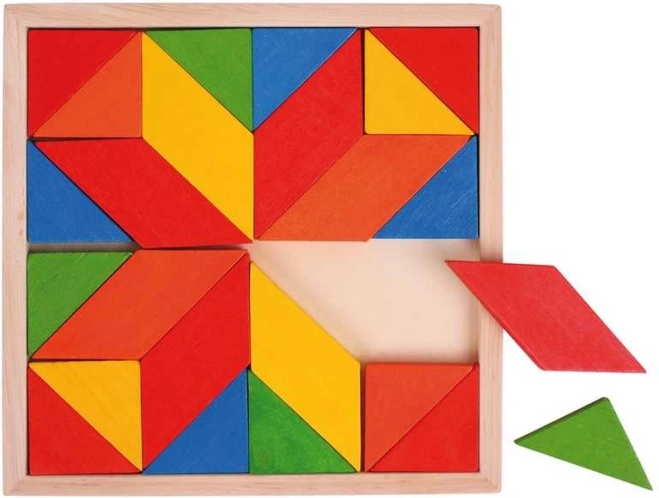 Bigjigs Toys дървена цветна мозайка