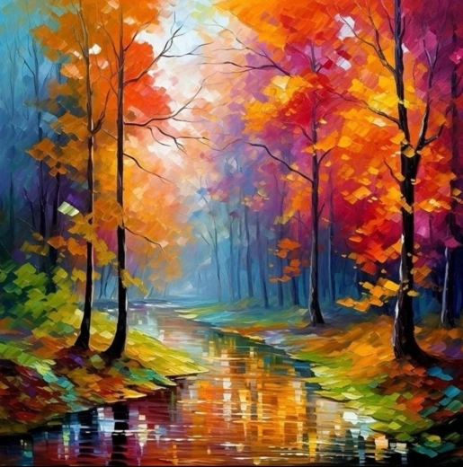 Diamond Painting Calm in the Forest 30 × 40 cm
