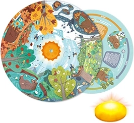 Four Seasons Puzzle with LED Sun