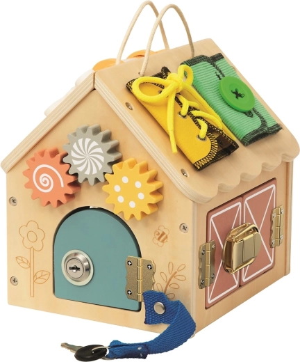 2Kids Toys wooden activity playhouse dome, natural, small