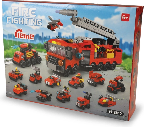 Firefighter Building Set – 12 Vehicles