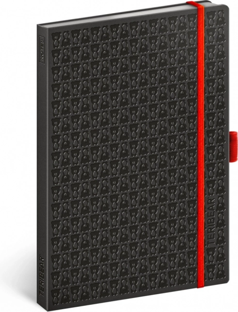 NOTIQUE lined notebook TERIBEAR A5, black, 15 × 21 cm