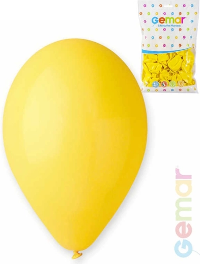 Gemar pastel inflatable balloon yellow 26 cm - 1 piece