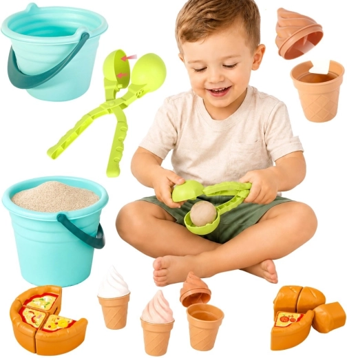 Woopie 2-in-1 Ice Cream Factory Sand Set, 15 Pieces