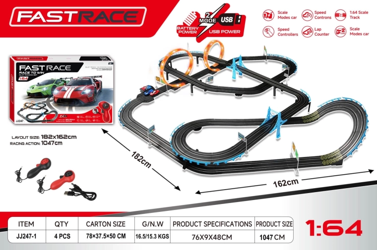 Toyota 1:64 Remote-Controlled Racing Slot Car Track