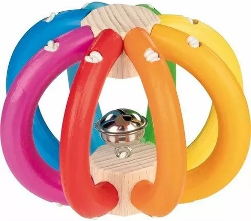 Heimess elastic rainbow ball rattle with bell
