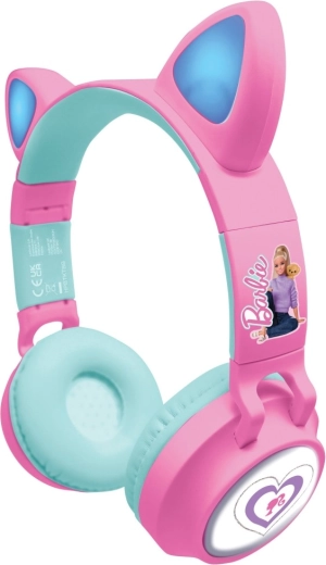 Безжични слушалки Lexibook Barbie с котешки уши и светлинни ефекти