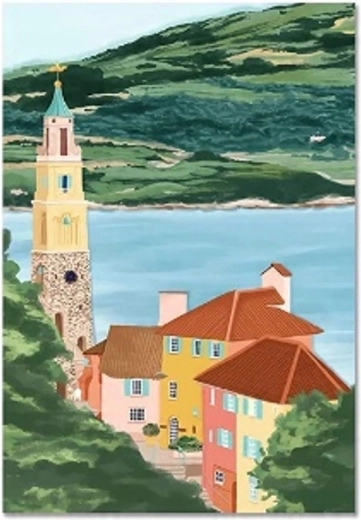 Norimpex Paint by Numbers Houses in the Mountains 40 × 50 cm