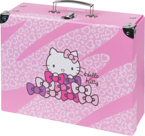 Сгъваемо училищно куфарче Baagl Hello Kitty Sweet leopard с метални ъгли
