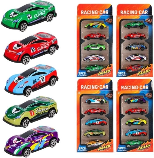 Set of 5 Metal Racing Toy Cars