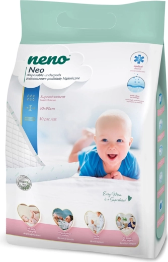 Еднократни подложки за повиване Neno 60 × 90 см, 10 бр.