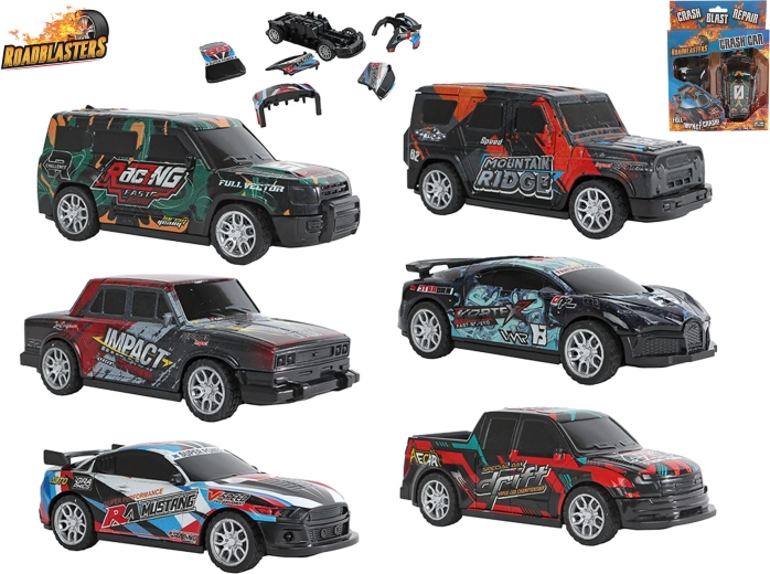 Roadblasters crash car pull-back 13 cm