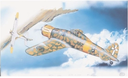 Сглобяем модел на самолет Macchi M.C. 200 Saetta (16,1 × 21,2 см)