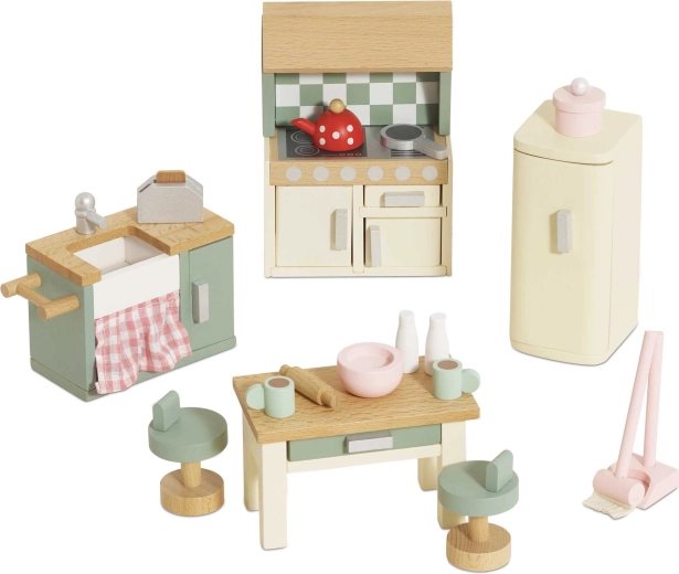 Le Toy Van дървен кухненски комплект мебели за къща за кукли Daisylane