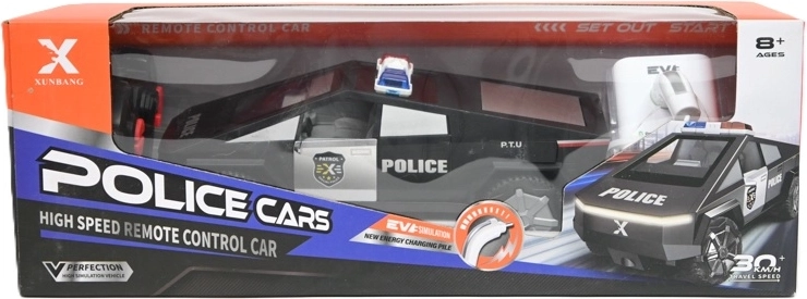 Futuristic RC Remote-Control Police Car
